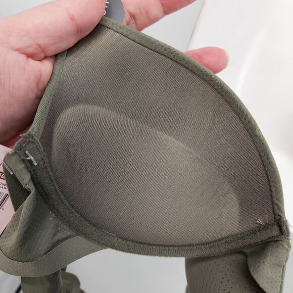 NWT Danskin Olive Green Padded Push Up Underwire Demi Cup Bra Women's 34B - Picture 9 of 11